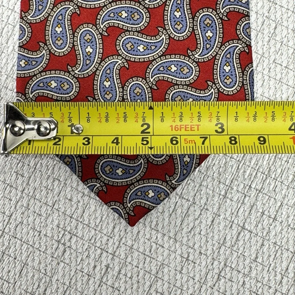 Harve Benard Paisley Silk Tie Mens Red‎ Blue Classic Formal Professional Preppy